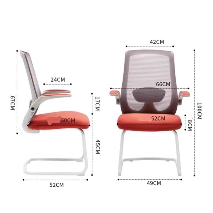 Orange High Back Mesh Office Chair with Adjustable Armrests Q169148