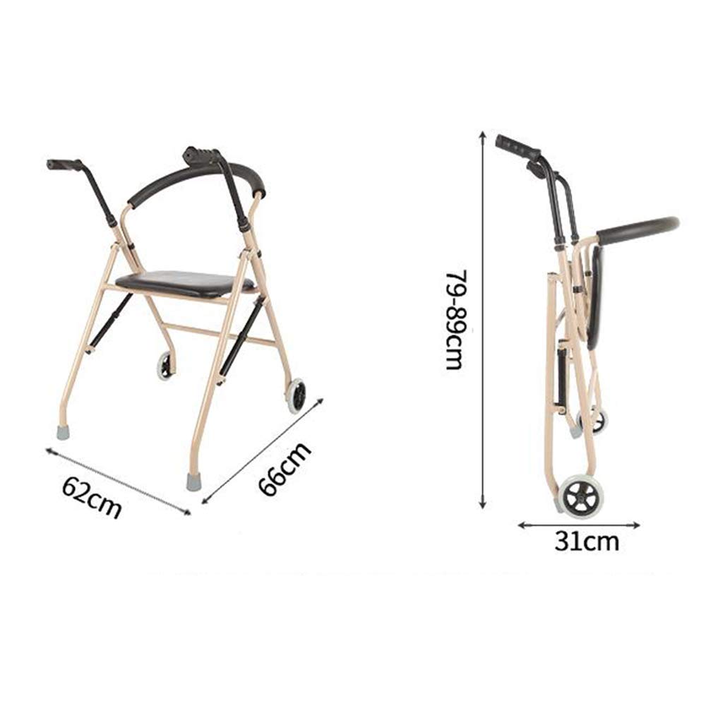 Lightweight Folding Aluminum Rollator Walker with Seat O221567