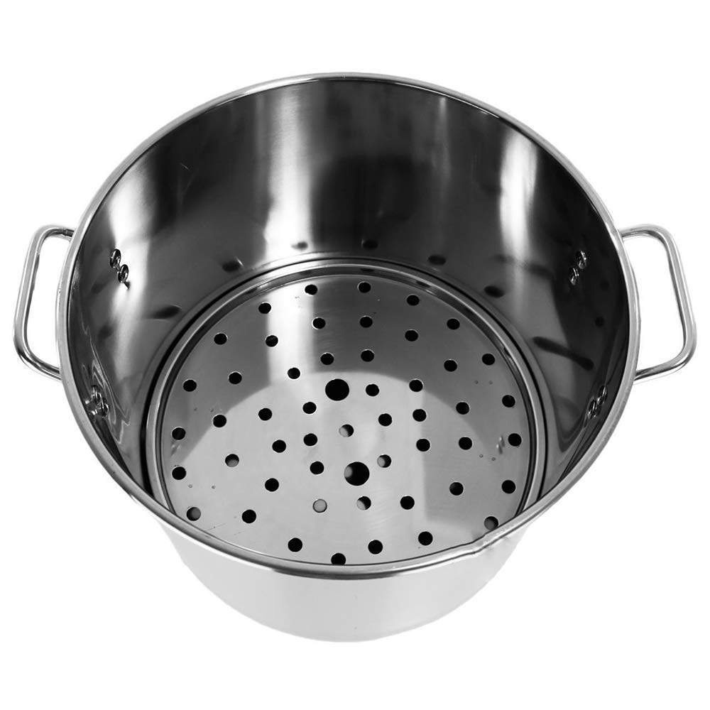 60 QT Stainless Steel Stock Pot Steamer F275