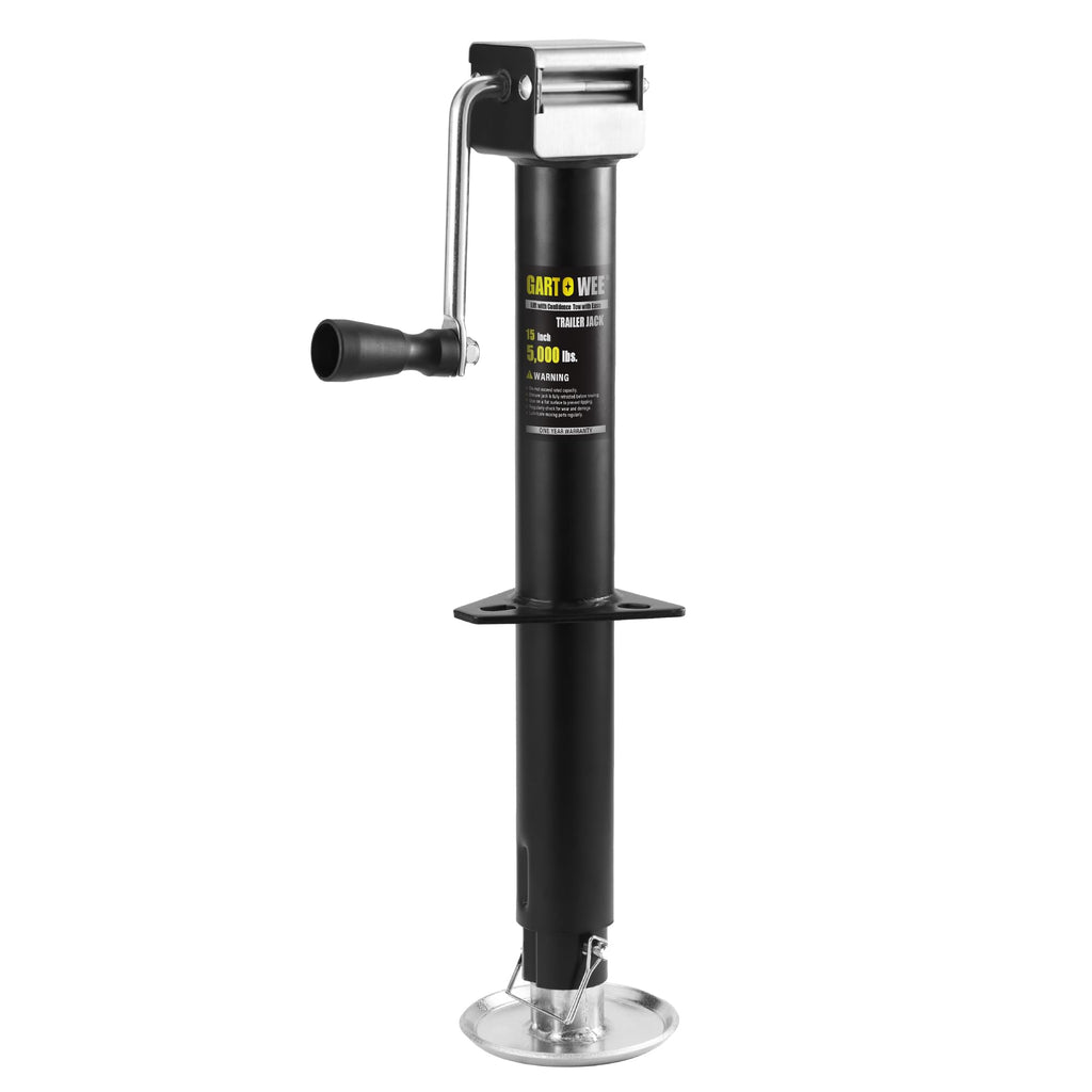5000 lbs A-Frame Trailer Jack, 15" Vertical Travel with Adjustable Drop Leg F179