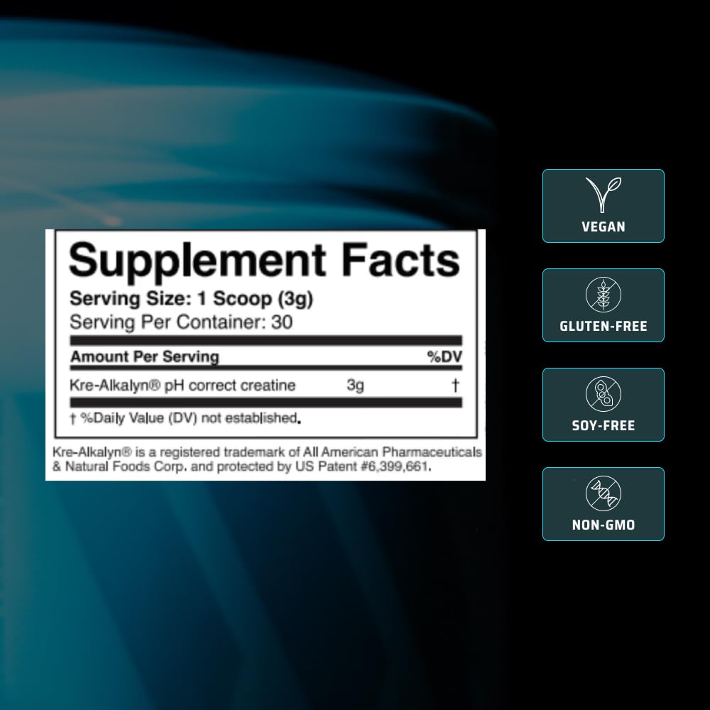 Kre-Alkalyn Creatine Powder, Unflavored, 30 Servings R650