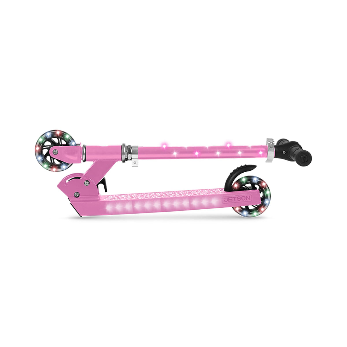 2-Wheel Light-Up Kick Scooter with Adjustable Handlebar and Rear Brake X207
