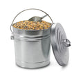6 Gallon Galvanized Steel Round Trash Can with Locking Lid D6086
