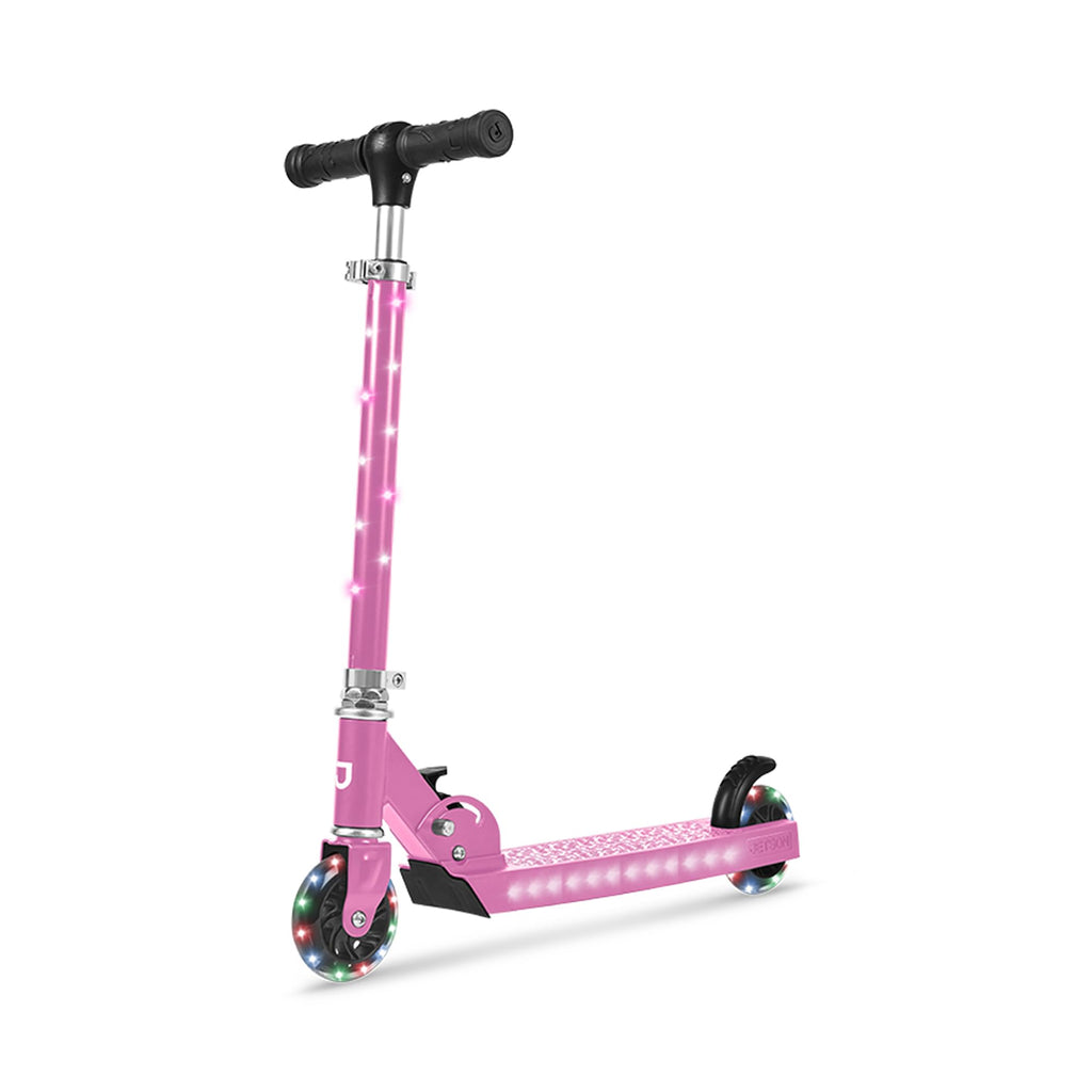 2-Wheel Light-Up Kick Scooter with Adjustable Handlebar and Rear Brake X207