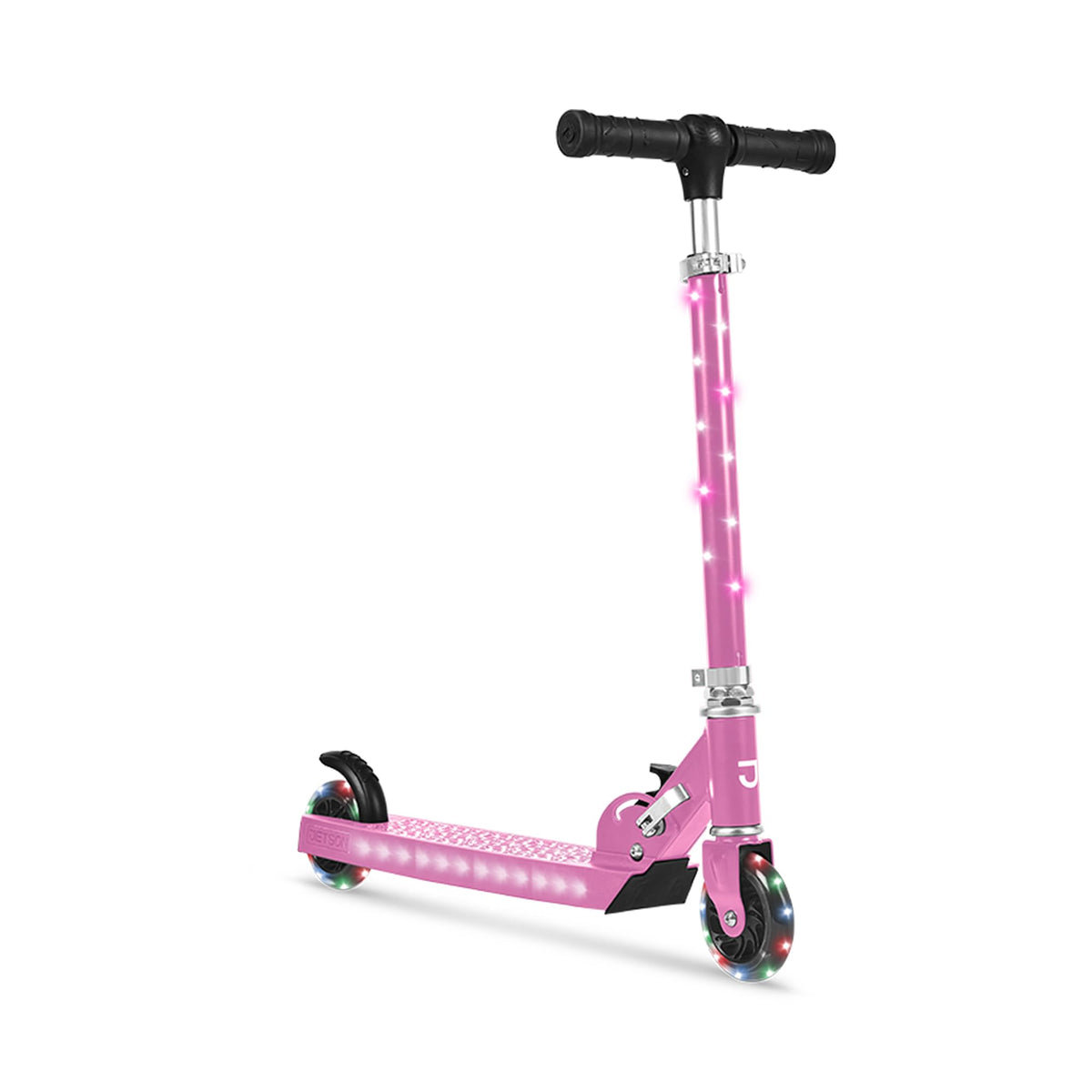 2-Wheel Light-Up Kick Scooter with Adjustable Handlebar and Rear Brake X207