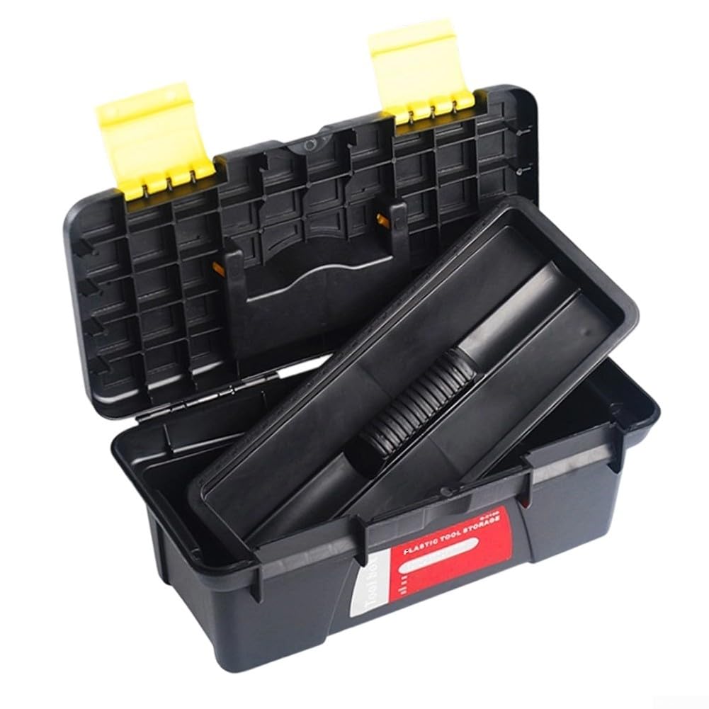 10-Inch Plastic Toolbox with Dual Layer Storage H9532