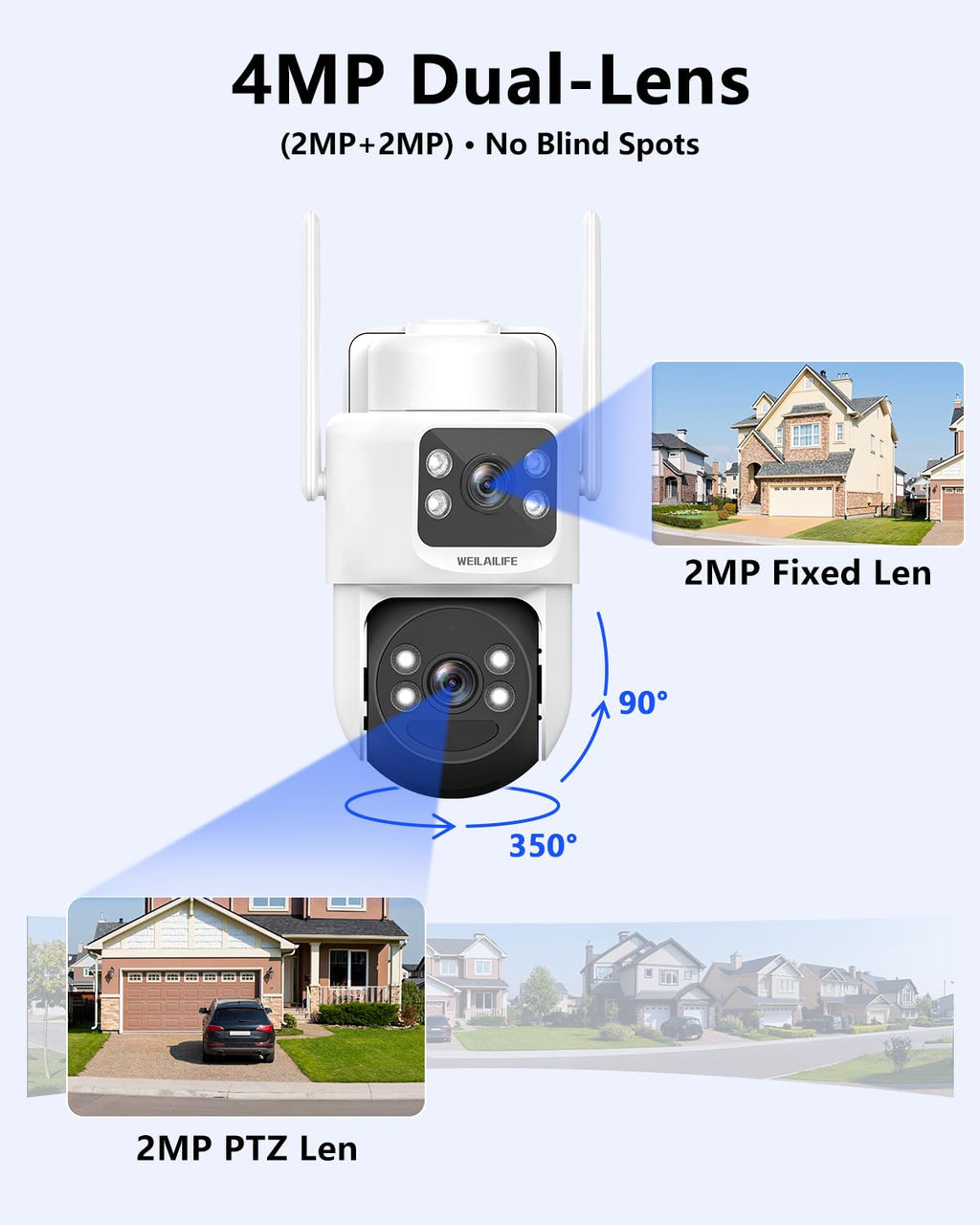 Wireless Security Camera System with 10" HD Monitor W1897