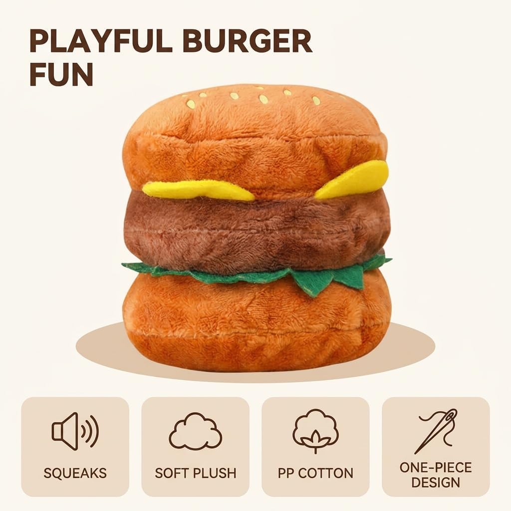 Hamburger Shape Dog Squeaky Toy C6280