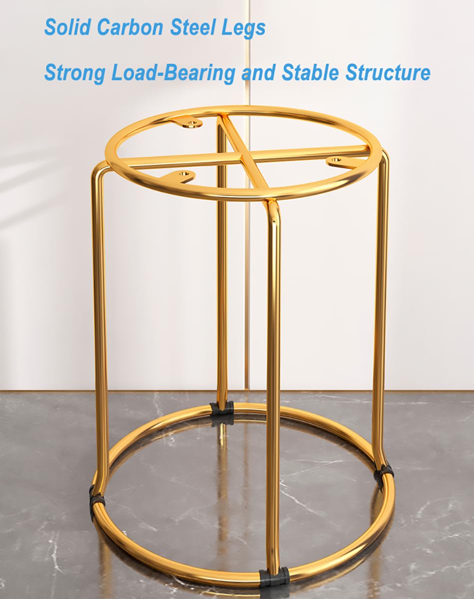 Carbon Steel Stacking Stool Set with Padded Seat, 4-Piece, Grey T337626