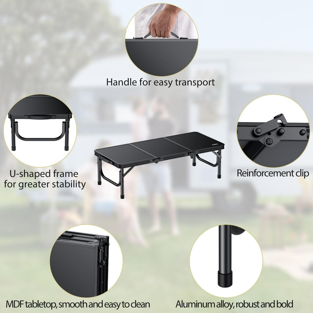 Black Folding Picnic Table B4248