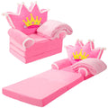 Pink 2 in 1 Fold Out Couch Set with Flannel Blanket O4465