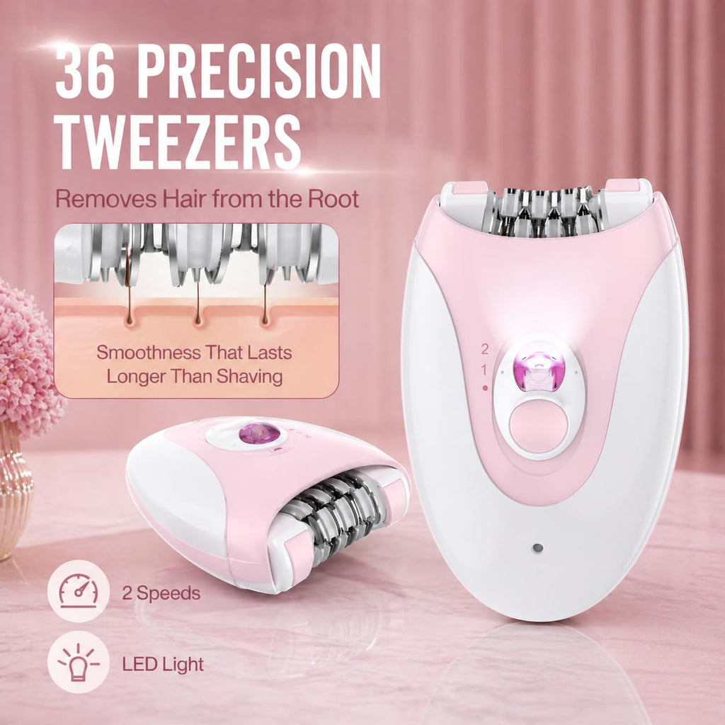 Cordless Wet Dry Epilator with 36 Tweezers Z3721