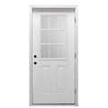 Steel Left Hand Outswing Prehung Door 32"x80" E672578