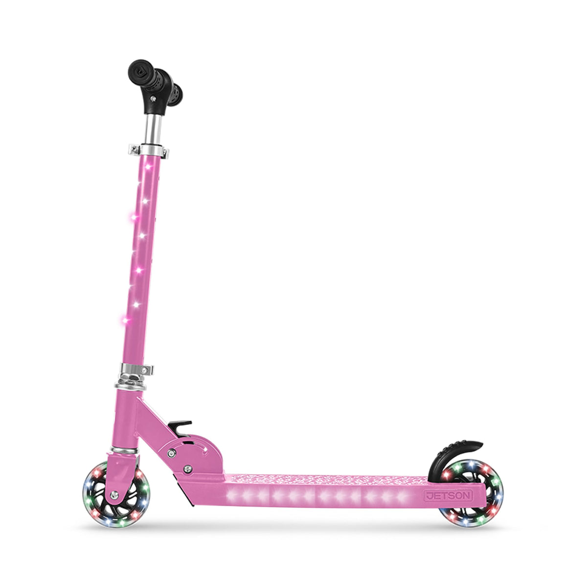 2-Wheel Light-Up Kick Scooter with Adjustable Handlebar and Rear Brake X207