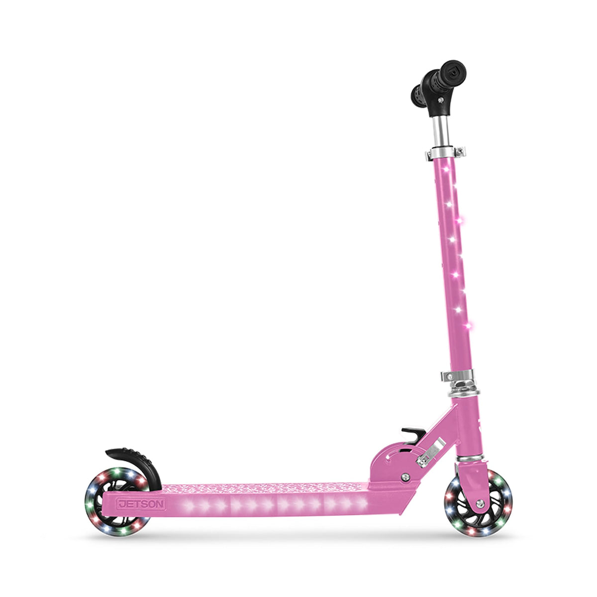 2-Wheel Light-Up Kick Scooter with Adjustable Handlebar and Rear Brake X207