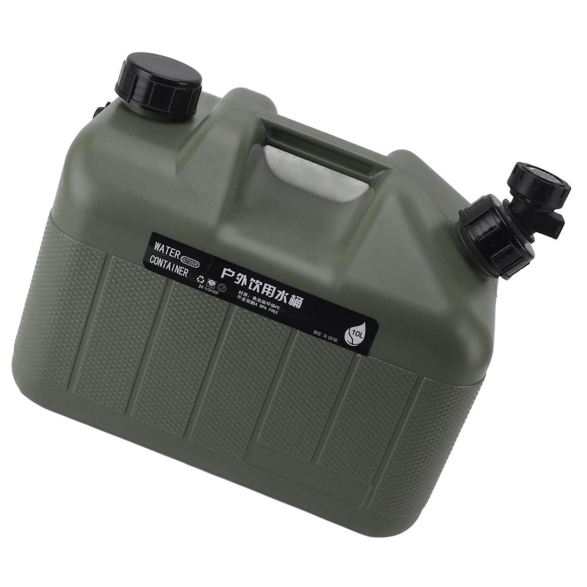 Green 10L Portable Camping Water Container M300661
