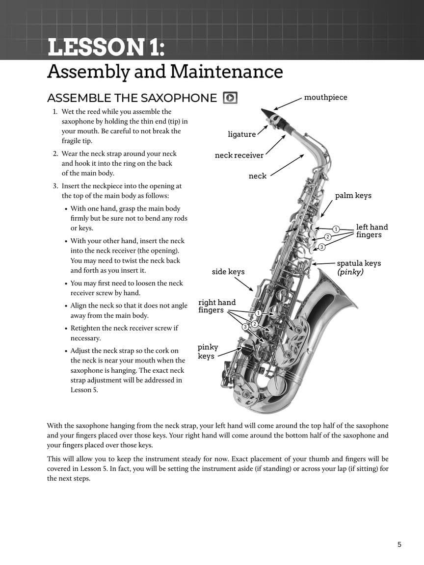 Alto Sax Beginner Guide with Online Audio and Video M7036