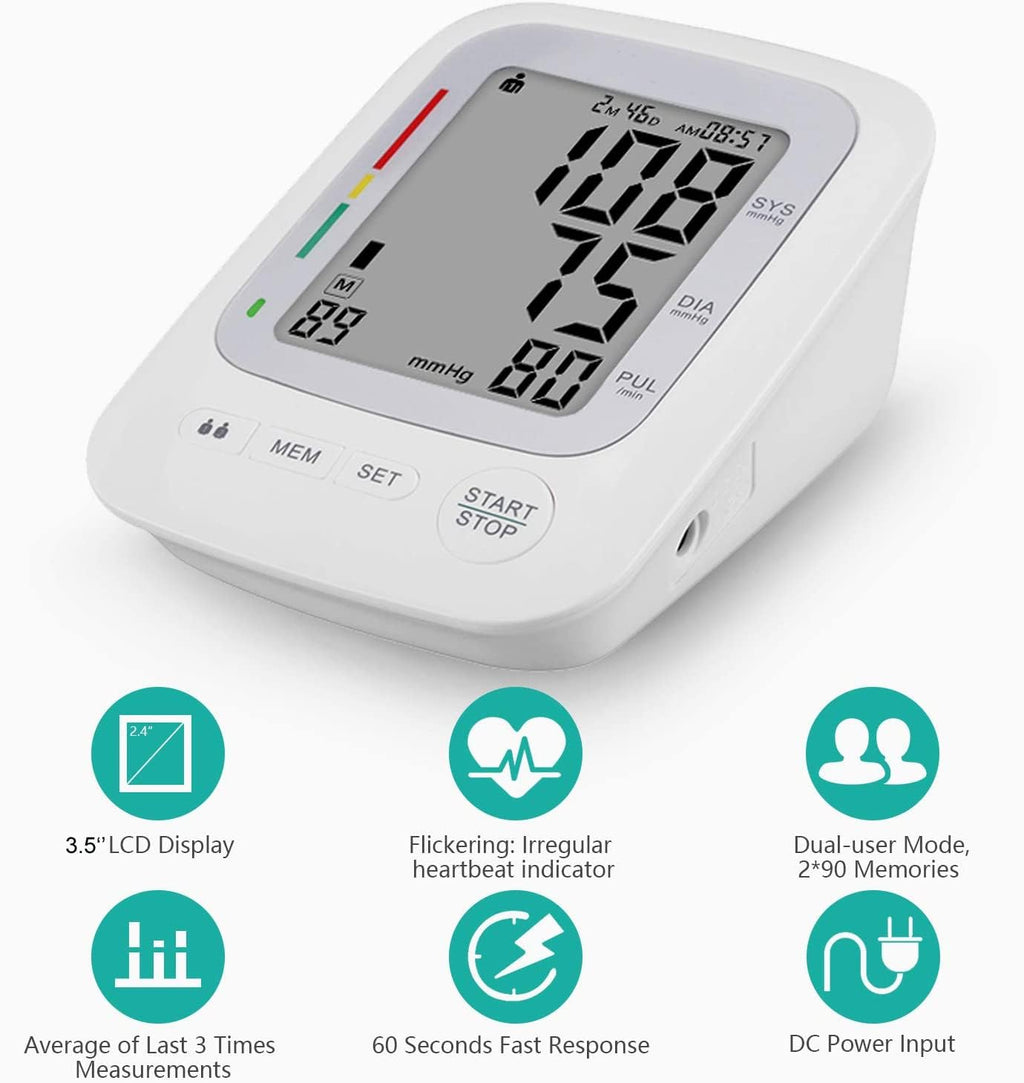 Upper Arm Automatic Digital Blood Pressure Monitor Large Cuff N6242