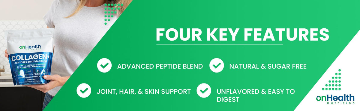 Multi Collagen Peptide Powder Types I, II, III, V & X Unflavored A707