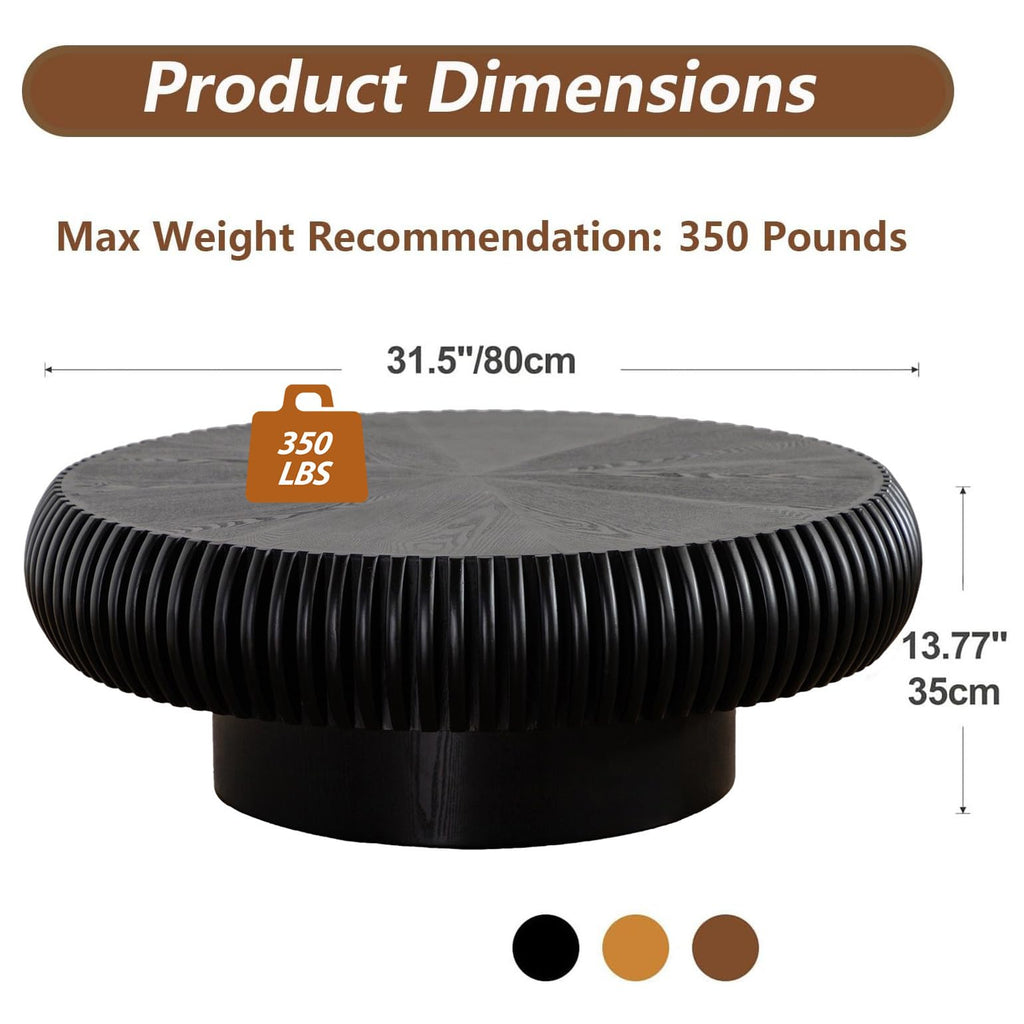 Black Round Coffee Table M925