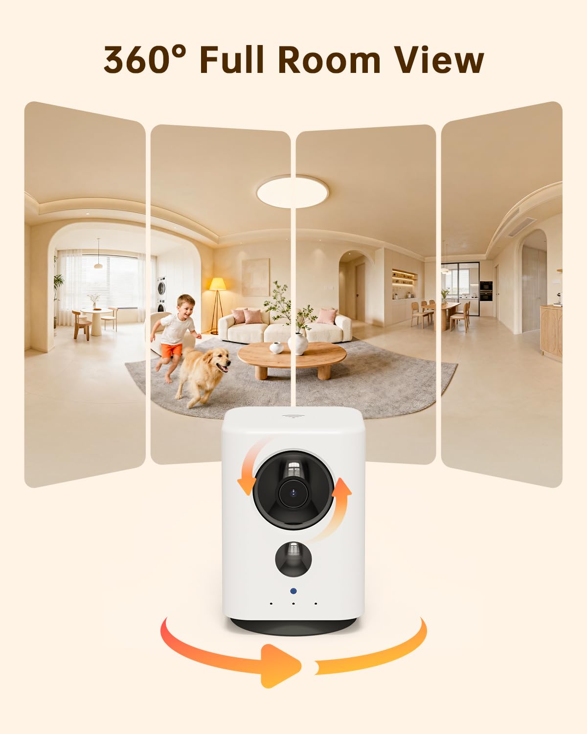 Battery Indoor Camera Wireless 5G/2.4G WiFi 2K V96516