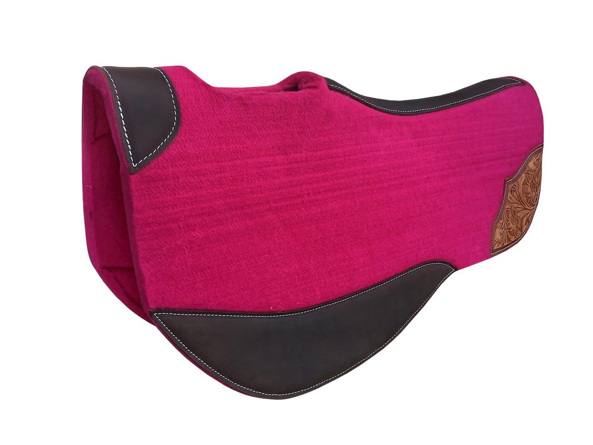 32"x32" Western Contoured Wool Felt Cotton Bareback Saddle Pad F721