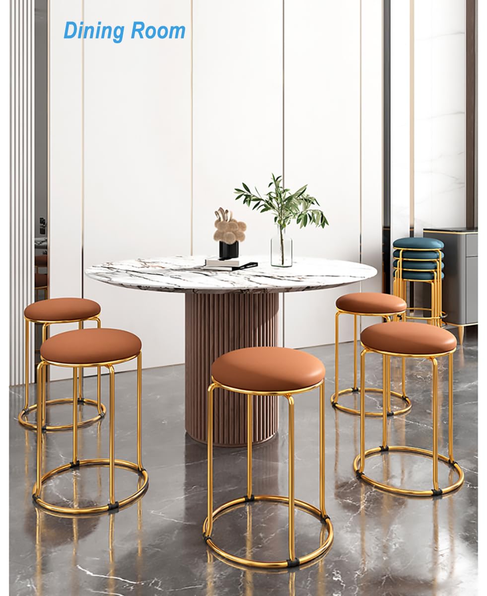 Carbon Steel Stacking Stool Set with Padded Seat, 4-Piece, Grey T337626