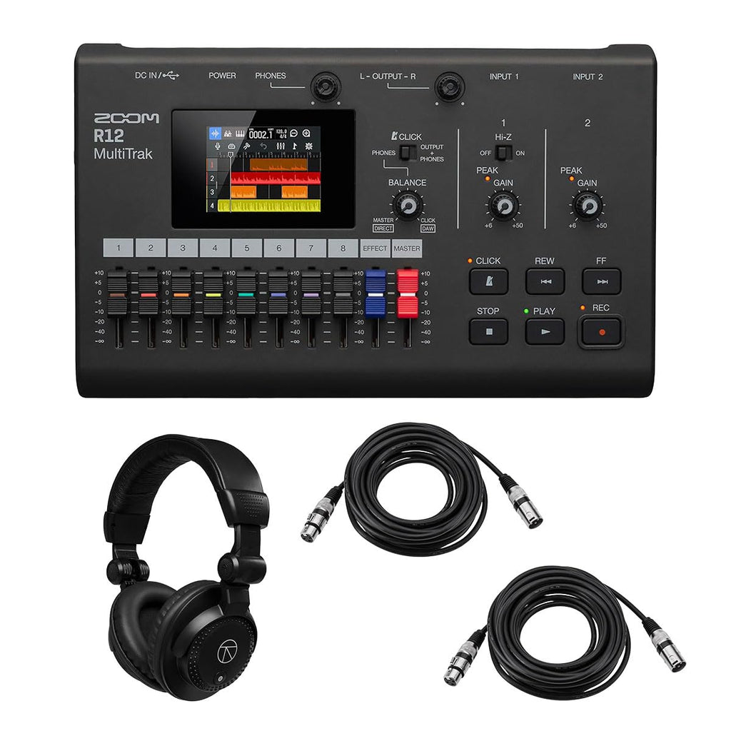 Portable Digital Recorder and Control Surface with Studio Monitor Headphones J151444