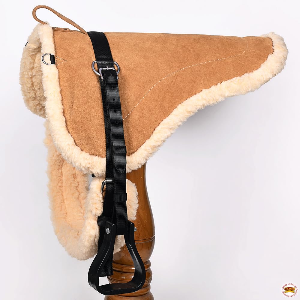Tan Suede Leather Western Bareback Pad D41706