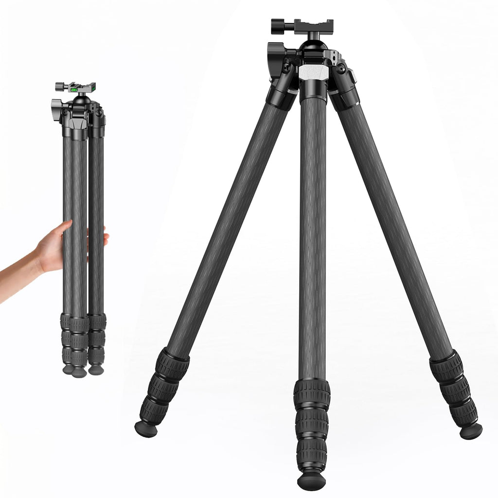Carbon Fiber Hunting Tripod with Bubble Level and Ball Head V225