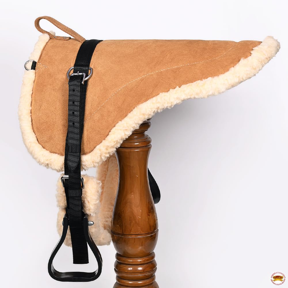 Tan Suede Leather Western Bareback Pad D41706