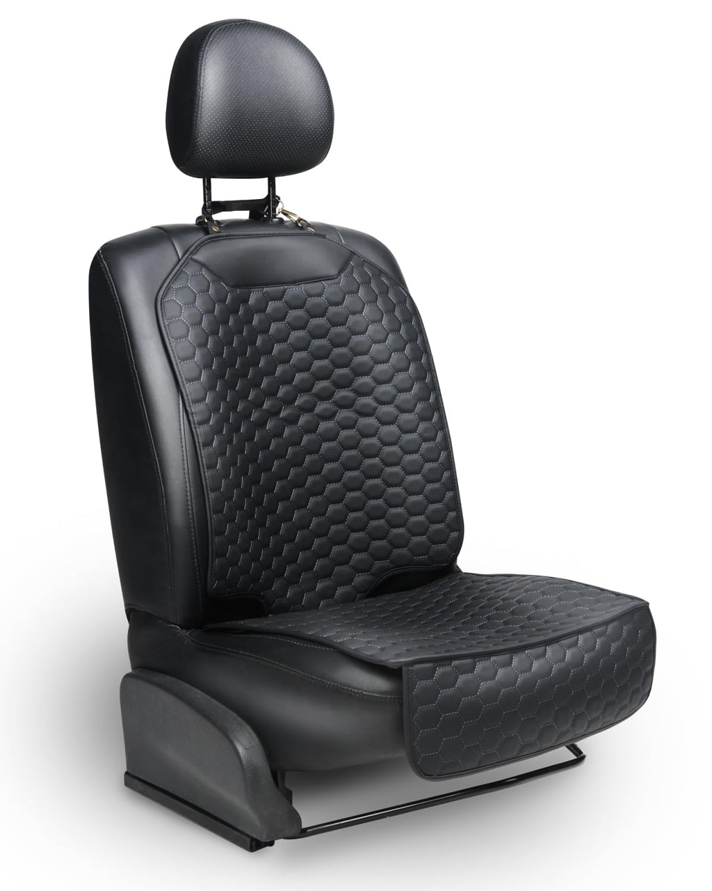 Black-Brown Backless Booster with Latch, Seat Protector & Backseat Organizer L85667