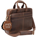 Full-Grain Leather Laptop Briefcase A89279
