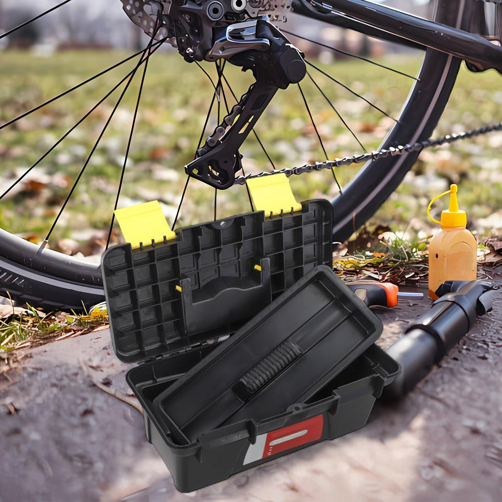 10-Inch Plastic Toolbox with Dual Layer Storage H9532