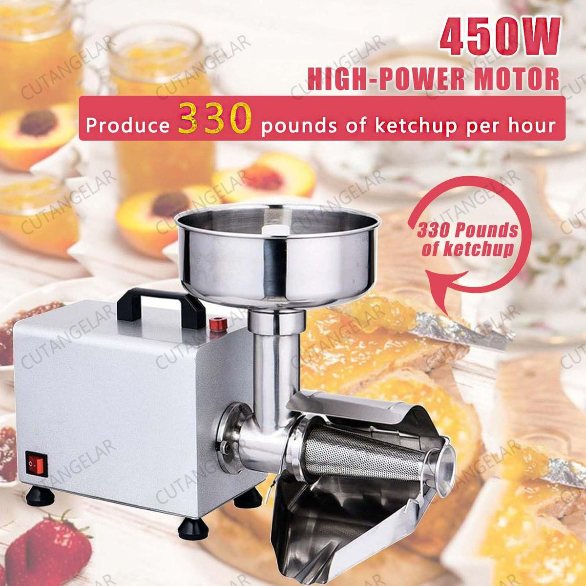 450W Electric Ketchup Maker with Adjustable Discharge Chute P56668