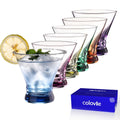 Colored Stemless Martini Glasses Set of 6 N362358