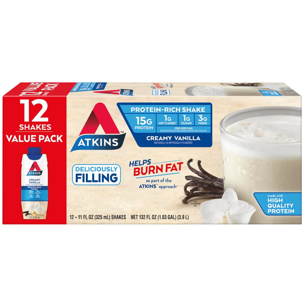 Dark Chocolate Vanilla Protein Shake, 15g Protein, 12 Count Z454615