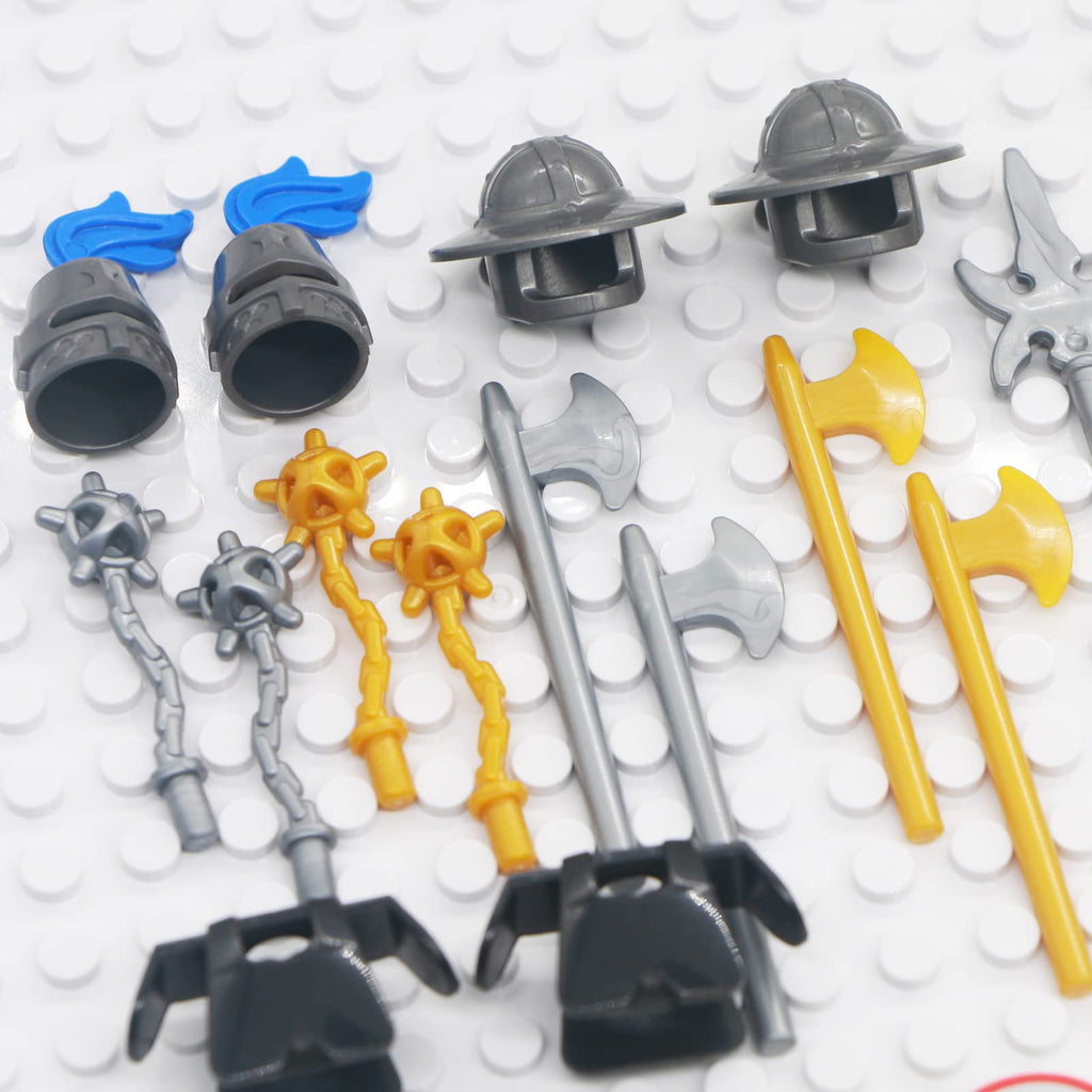 Building Block Medieval Weapon Armor Swords Helmet Horse K1471