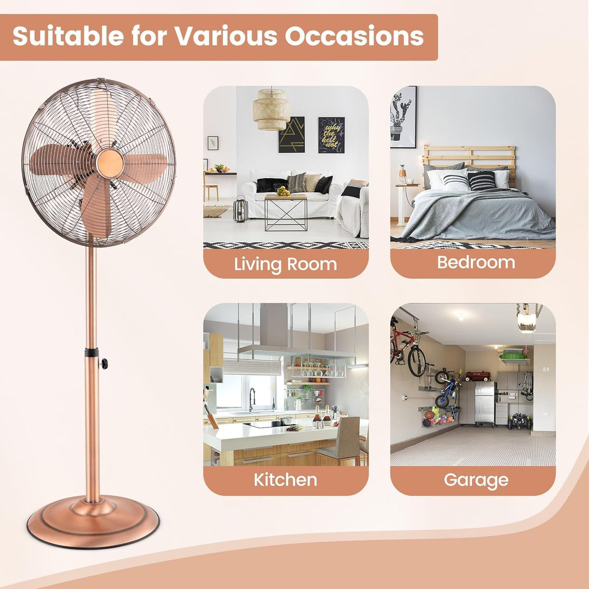 16'' Oscillating Pedestal Fan with 3 Speed A52791