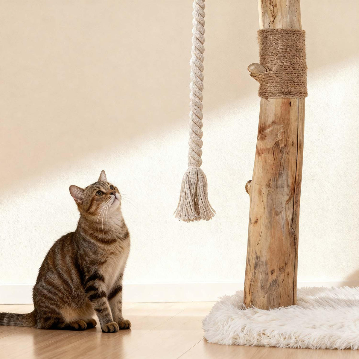Modern Cat Tree Tower with Sisal Scratching Post T3794