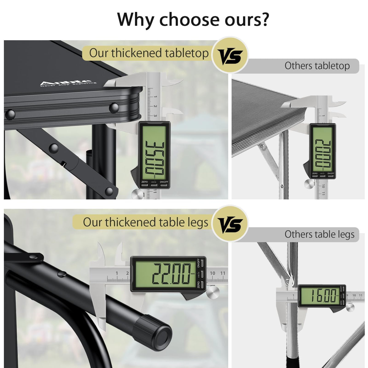 Black Folding Picnic Table B4248