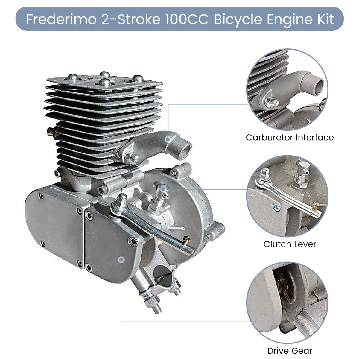 100cc 2 Stroke Air-Cooling Bicycle Engine Kit X973