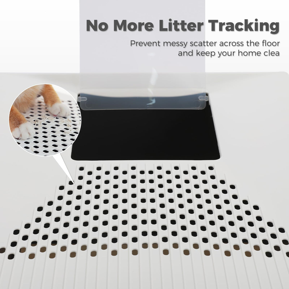 Large Enclosed Drawer Cat Litter Box with Dual Entry T8114