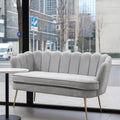 Light Grey Chenille 2-Seater Loveseat Sofa T63957