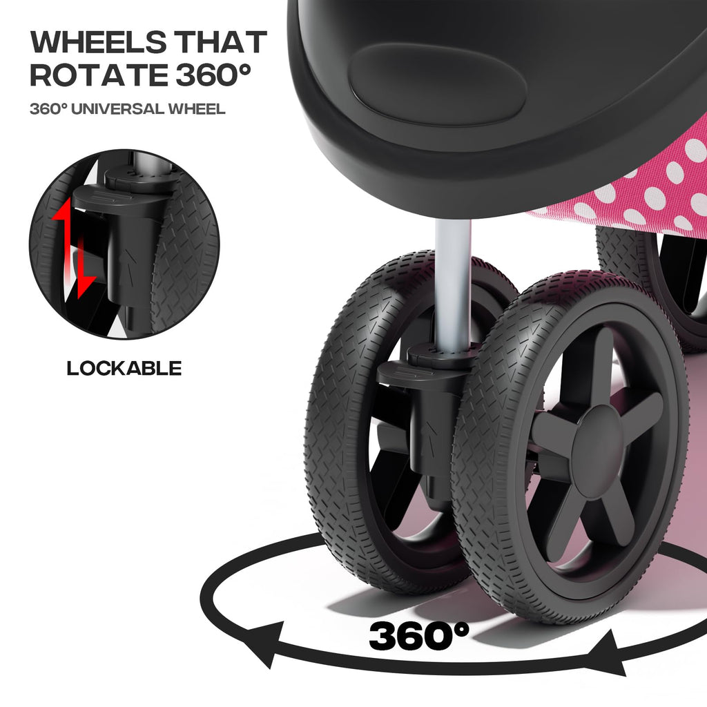 Foldable 3-Wheel Pet Stroller U2892