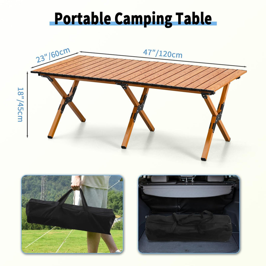 4Ft Aluminum Folding Camping Table C3107