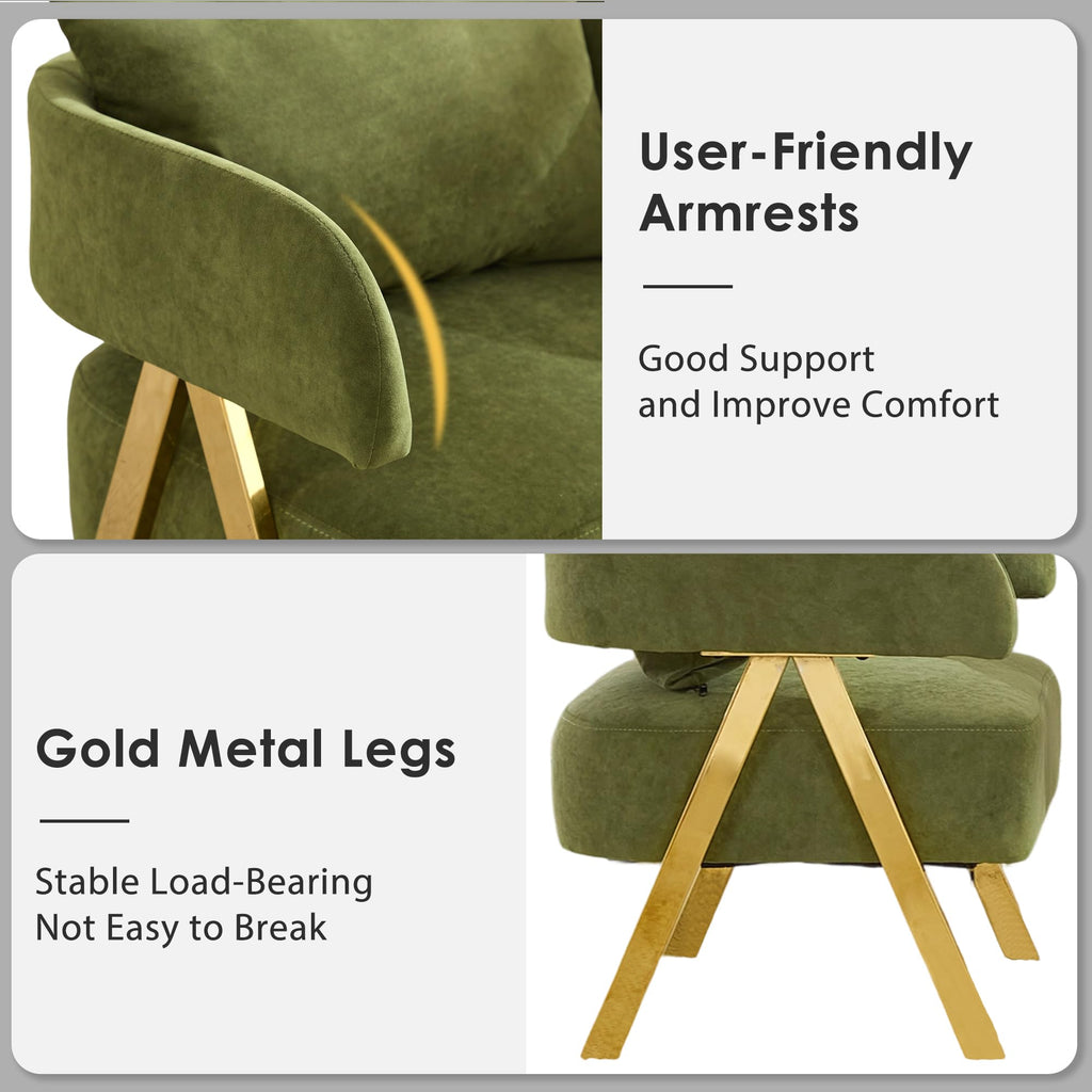 Green Velvet Accent Chairs Set of 2 G249597