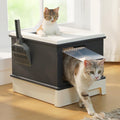 Large Enclosed Drawer Cat Litter Box with Dual Entry T8114