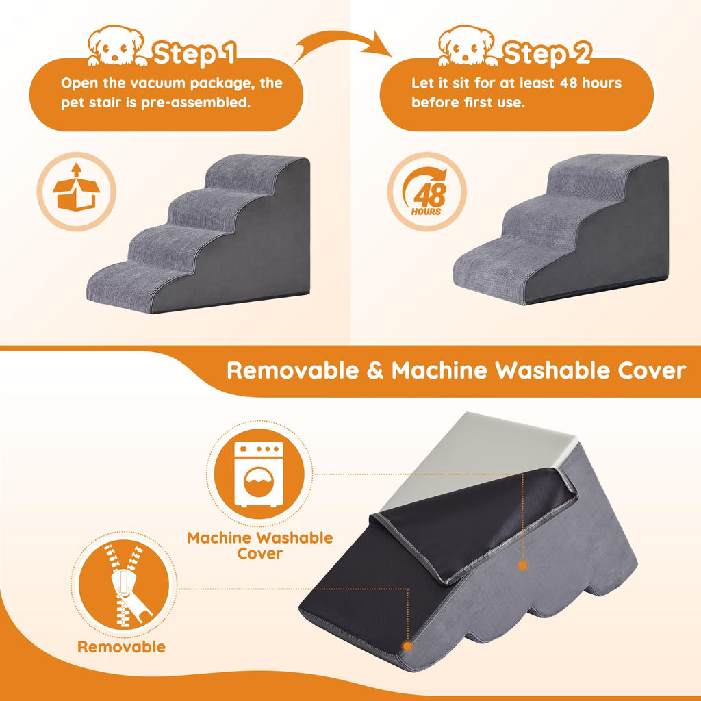 Dog Stairs 2-Step Grey Z49929