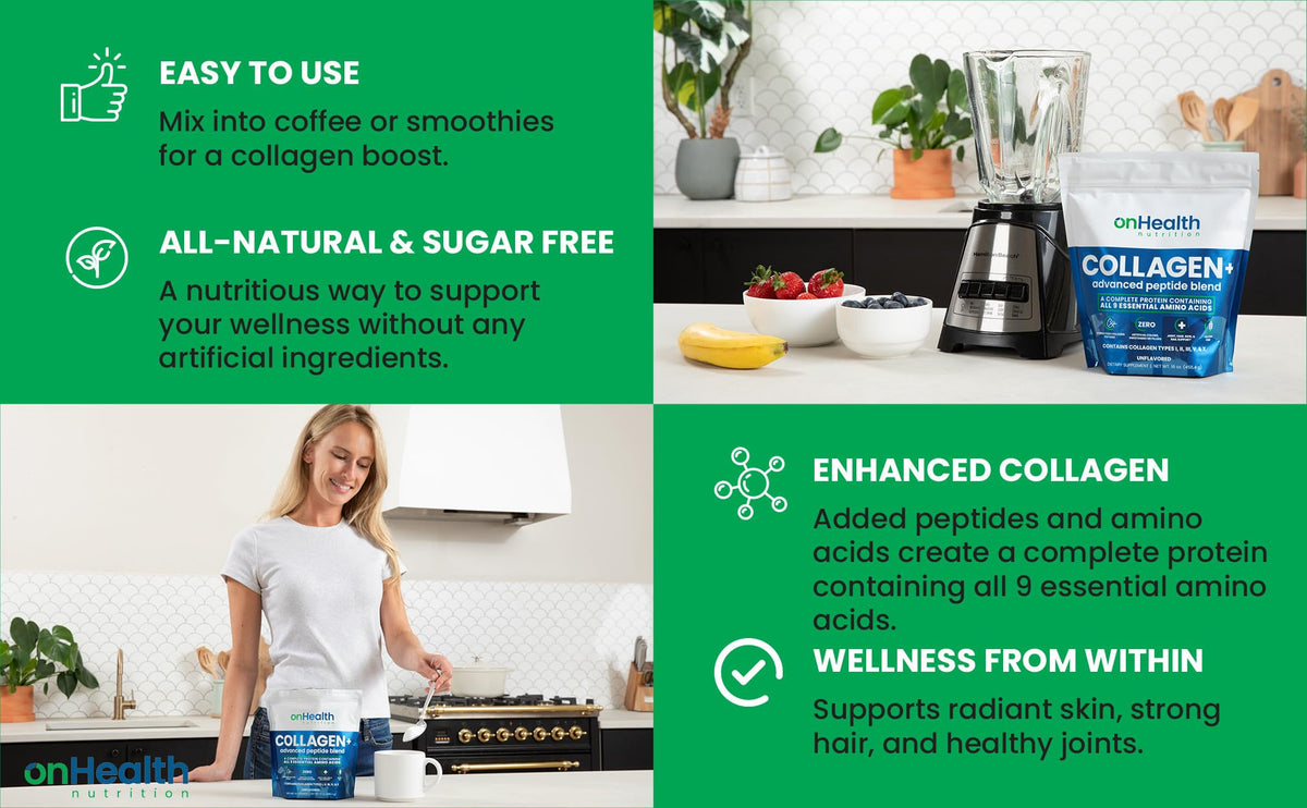Multi Collagen Peptide Powder Types I, II, III, V & X Unflavored A707